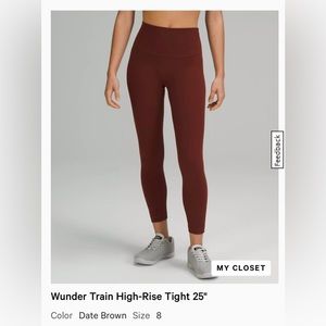 Lululemon Wunder Train High-Rise Tight 25”